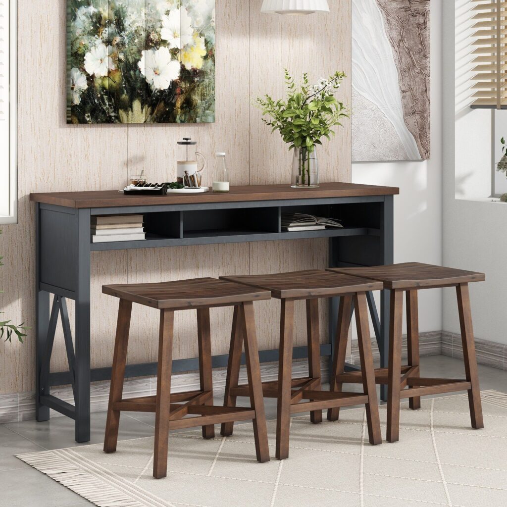 counter height table with storage