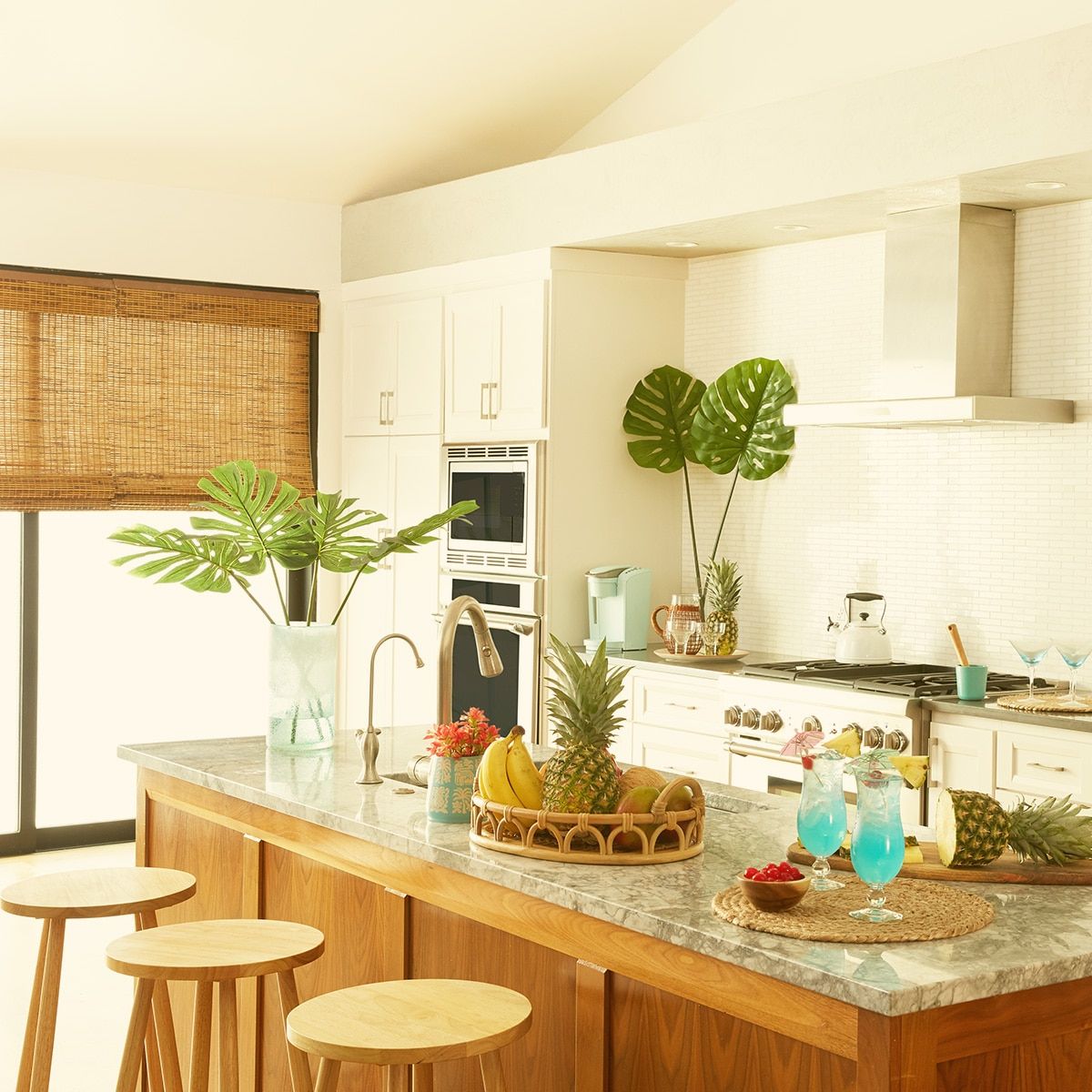 Embrace Paradise: Tropical Kitchen Island Decor Ideas