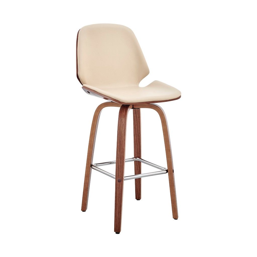 Enhance your Home Bar with Stylish Upholstered Wooden Swivel Bar Stools