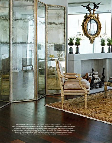 Mirrored Glass Living Room Furniture