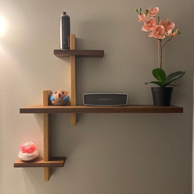 Several Wooden Shelves: A Practical and Aesthetic Storage Solution