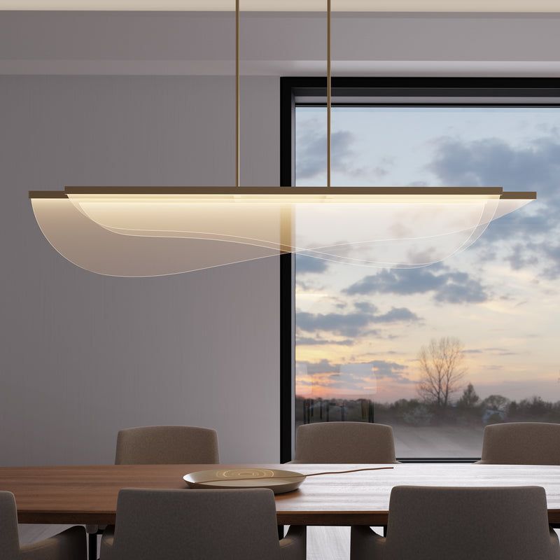 Sleek and Contemporary Linear Pendant Chandelier: A Modern Lighting Solution