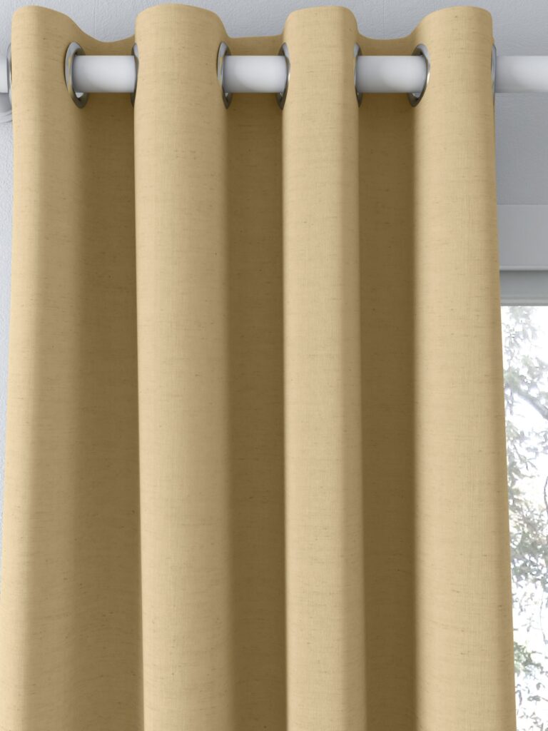 Contemporary Faux Silk Eyelet Curtains