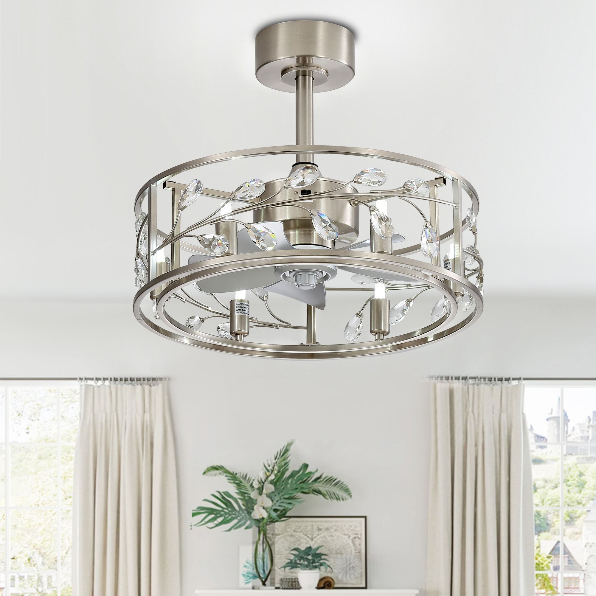 Stunning Crystal-Adorned Ceiling Fans: A Touch of Elegance for Any Room