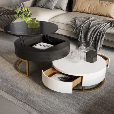 Stylish Black Coffee Table and End Table Combination for Your Living Room
