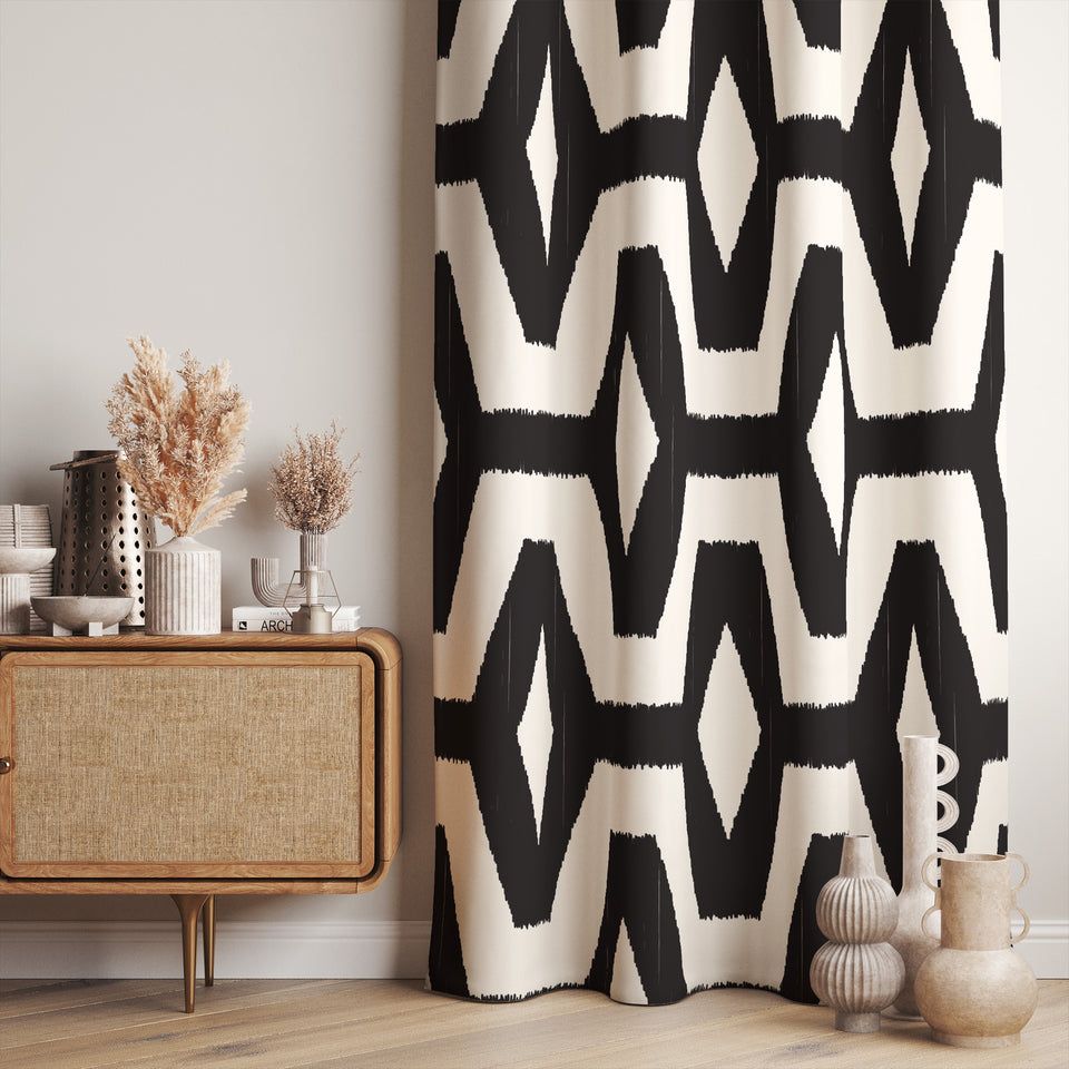 black and white kitchen curtains