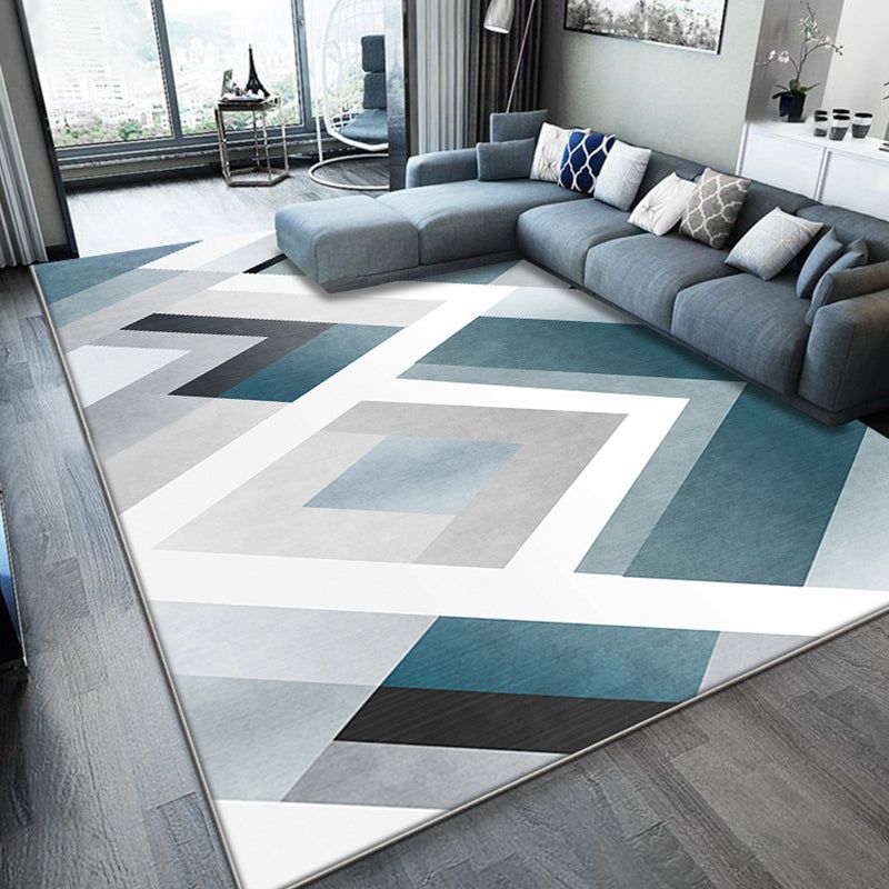 Modern Blue Carpet For Living Room