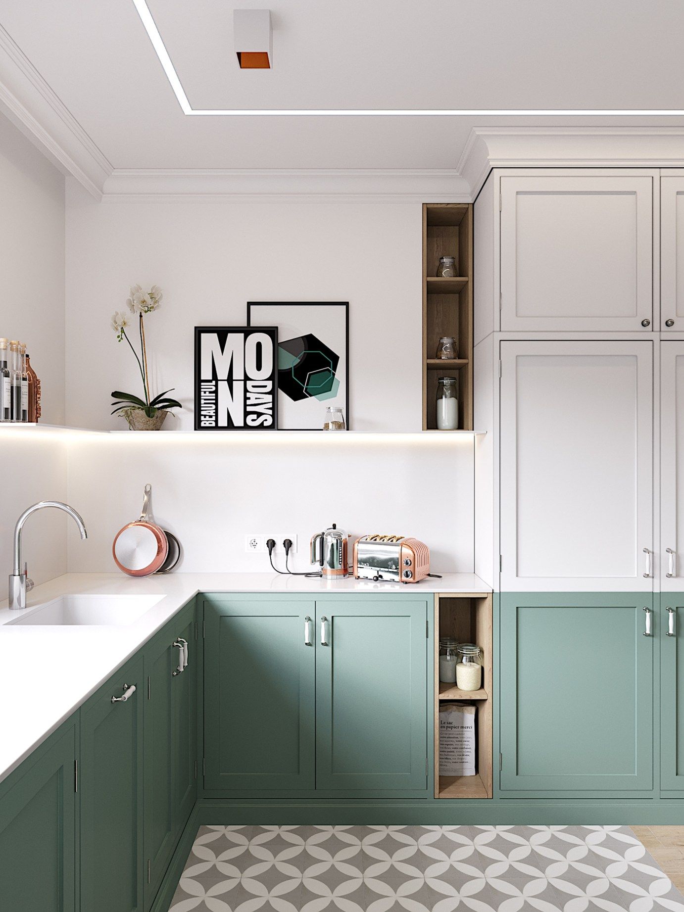Transform Your Kitchen Cupboards with Creative Paint Design