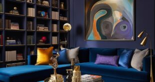 Blue and Gold Living Room