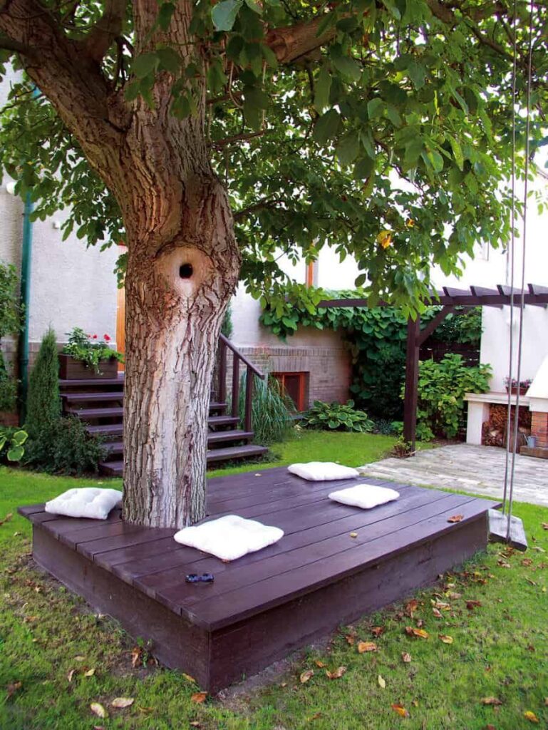Tree bench ideas for garden