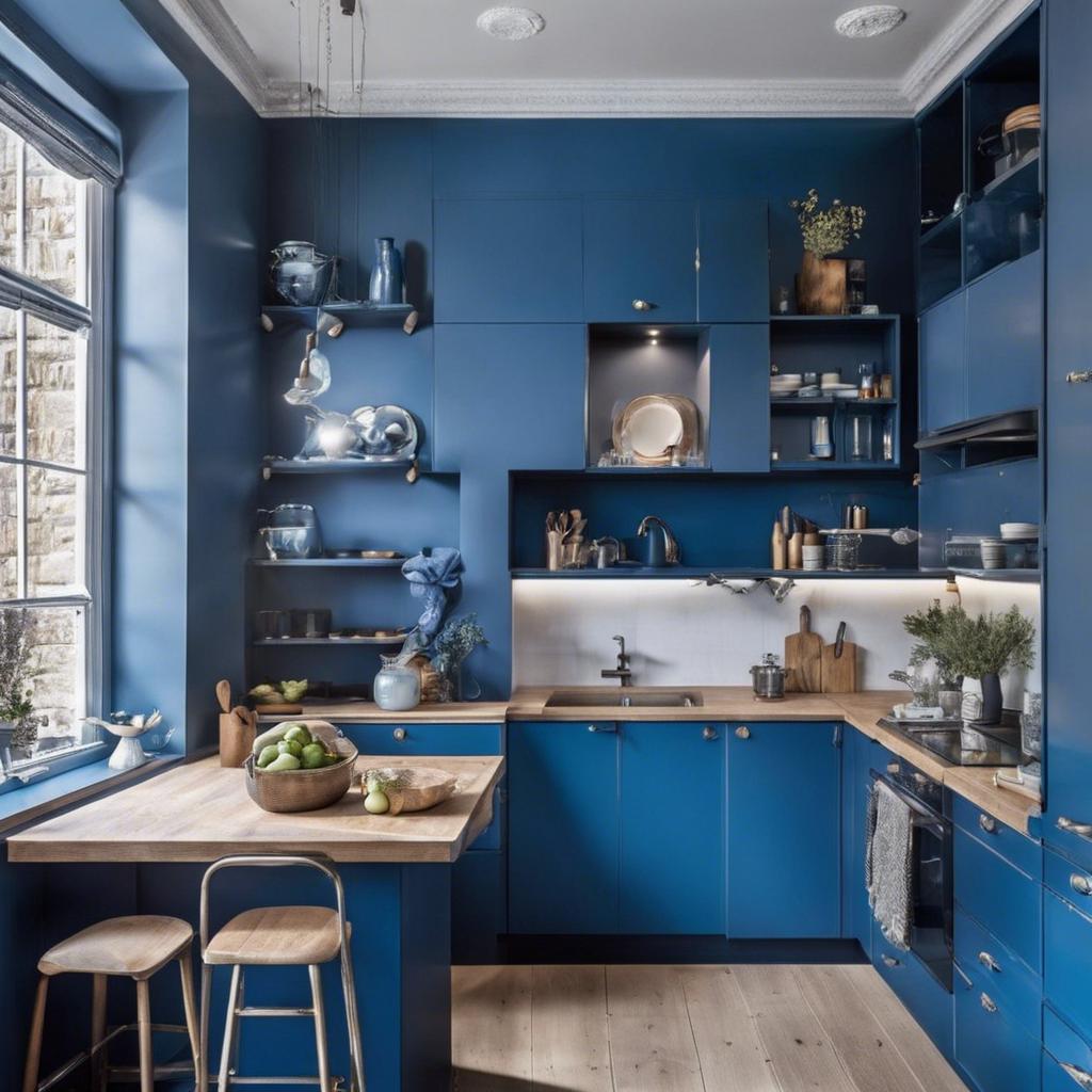 - Adding Pop of ​Color with​ Blue Accents in ⁢Tiny Kitchens