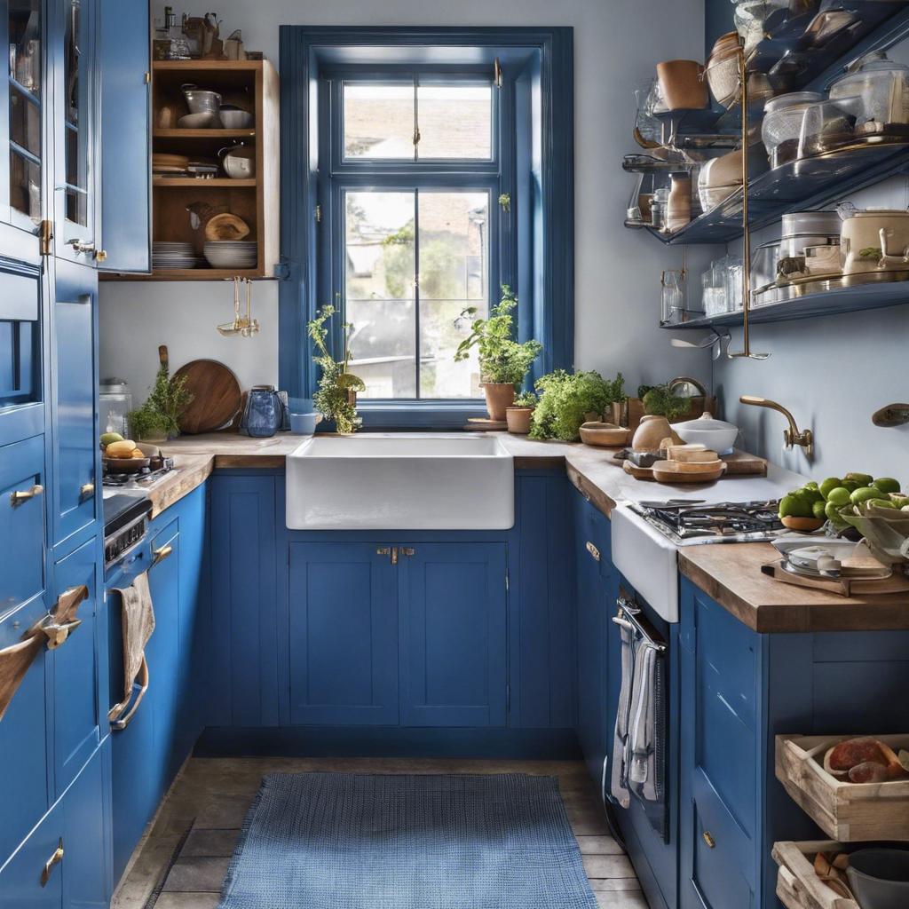 - Enhancing Blue Kitchen ‍Design with Plants and Greenery