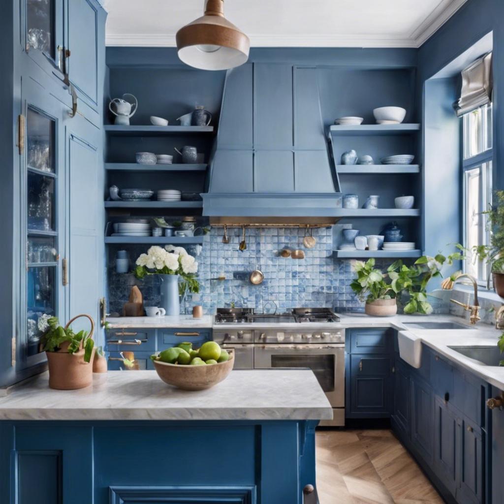 Bold⁢ and⁣ Beautiful: ​Dark Blue Cabinets for ⁢a‍ Statement Look