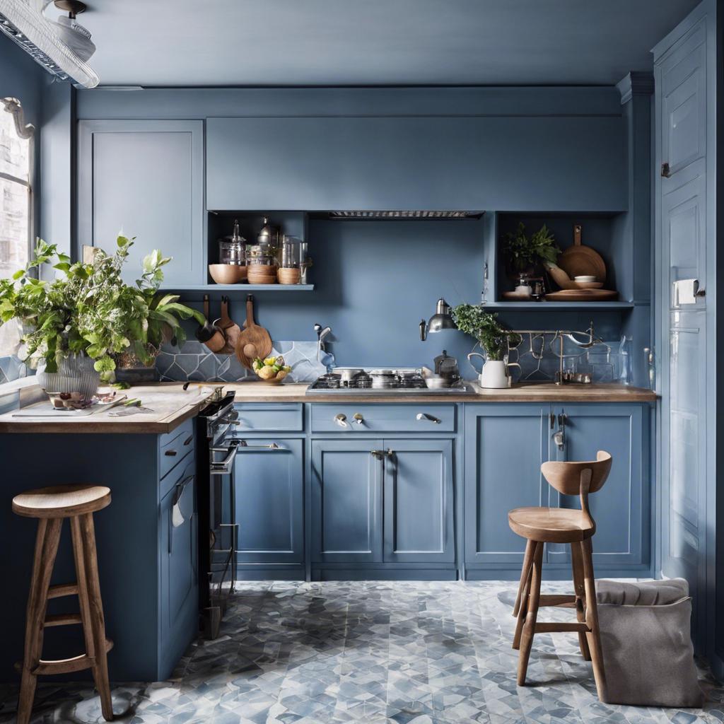 Trendy Tiles:⁣ Adding a⁣ Pop of Blue with Backsplash ‍Options