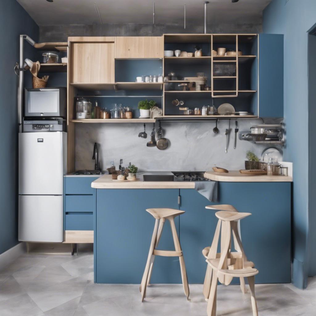 Utilizing color psychology in small blue kitchens