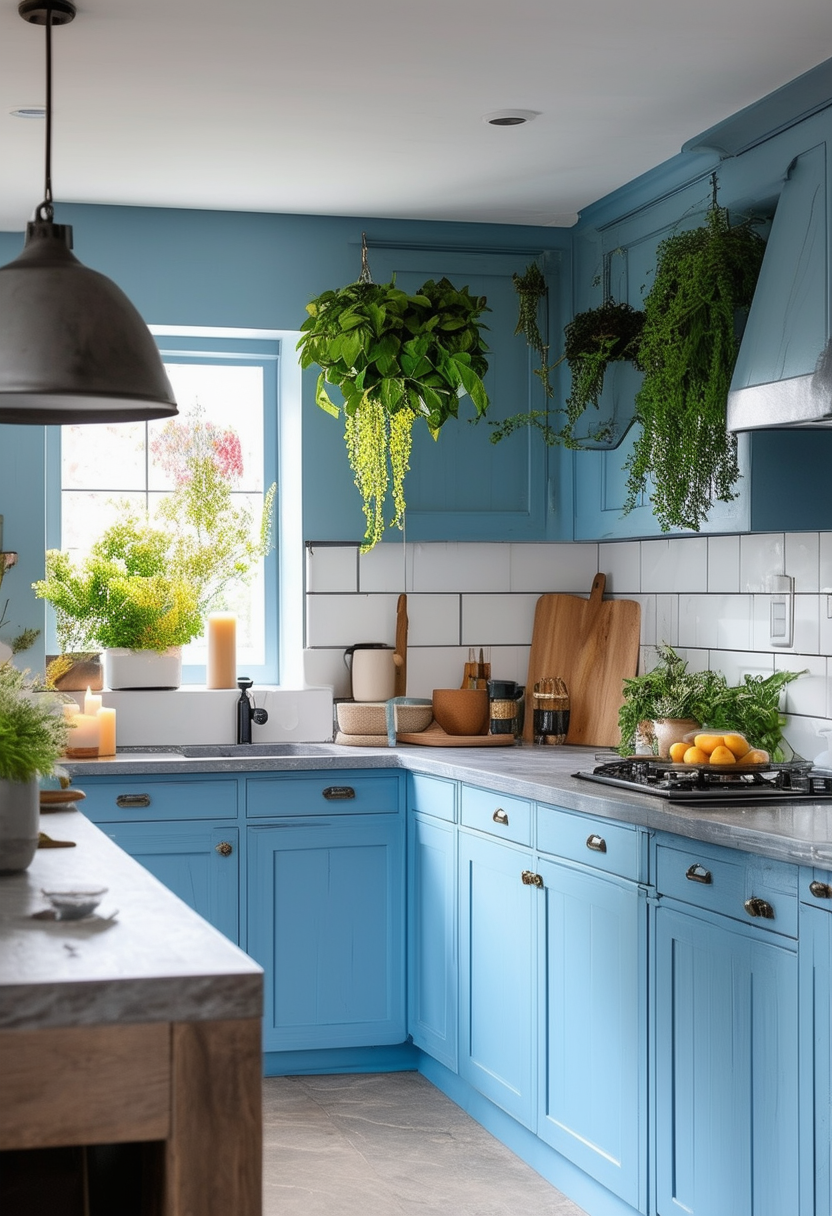 Blissful Blue: Crafting a Cozy Small Kitchen Design