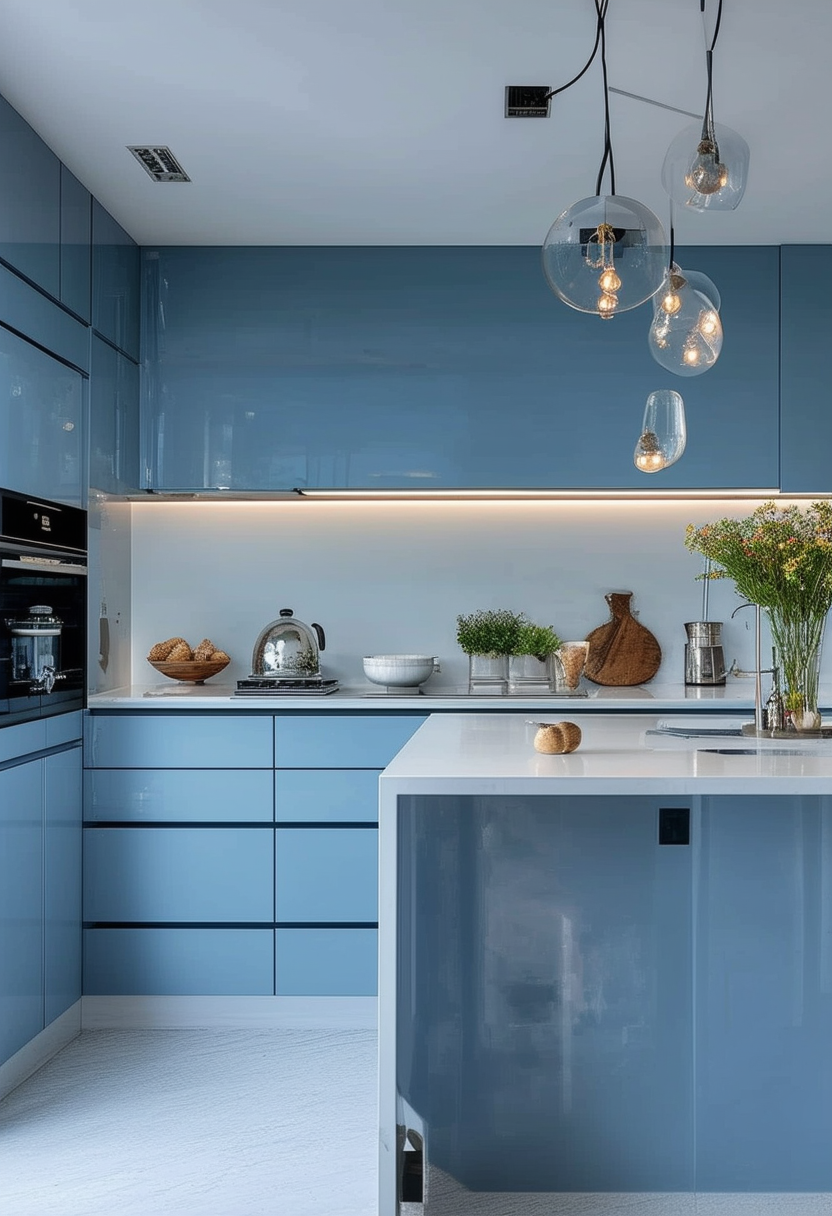 Blue Bliss: Tiny Kitchen Design Ideas for a Fresh Look