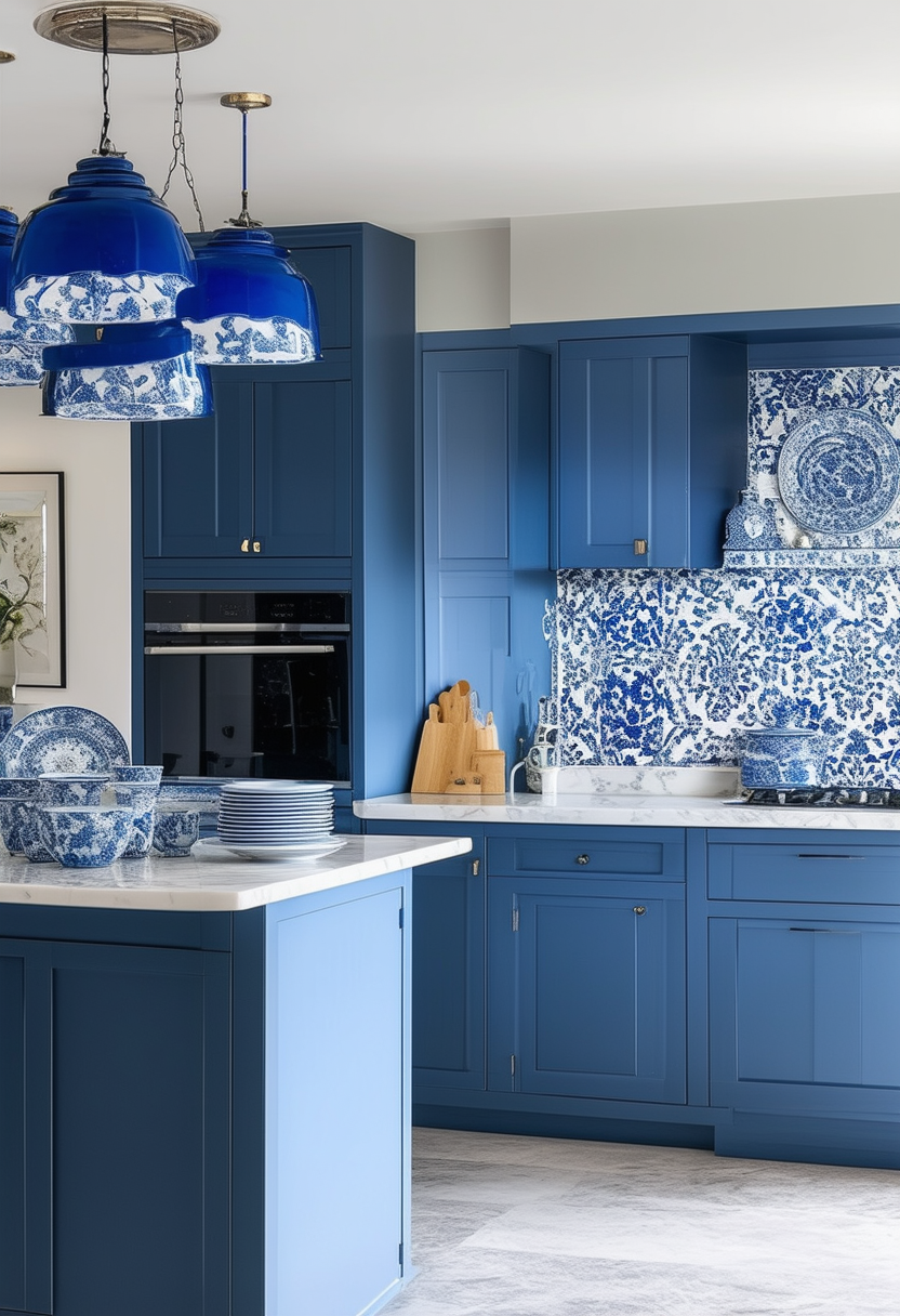 Blue Hues: Tiny Kitchen Design Ideas