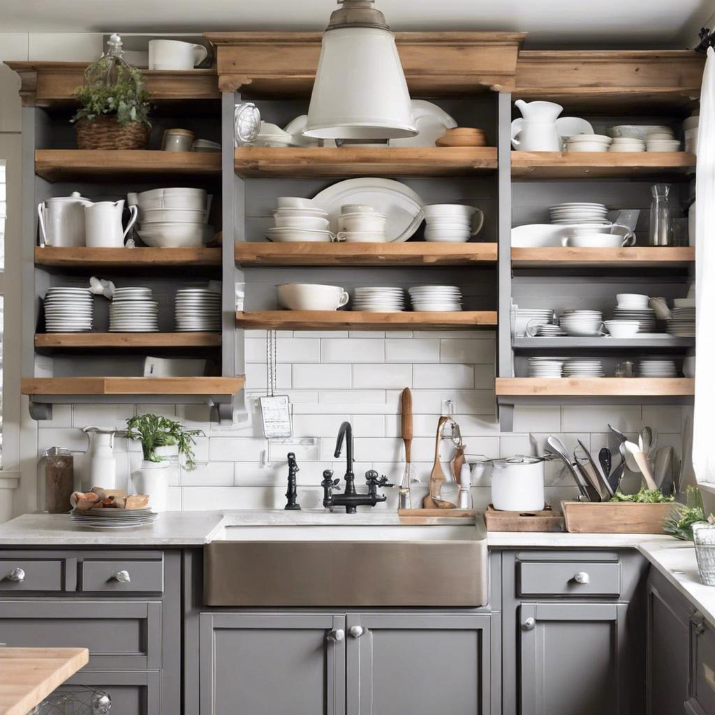 Open Shelving Ideas for a Farmhouse Kitchen