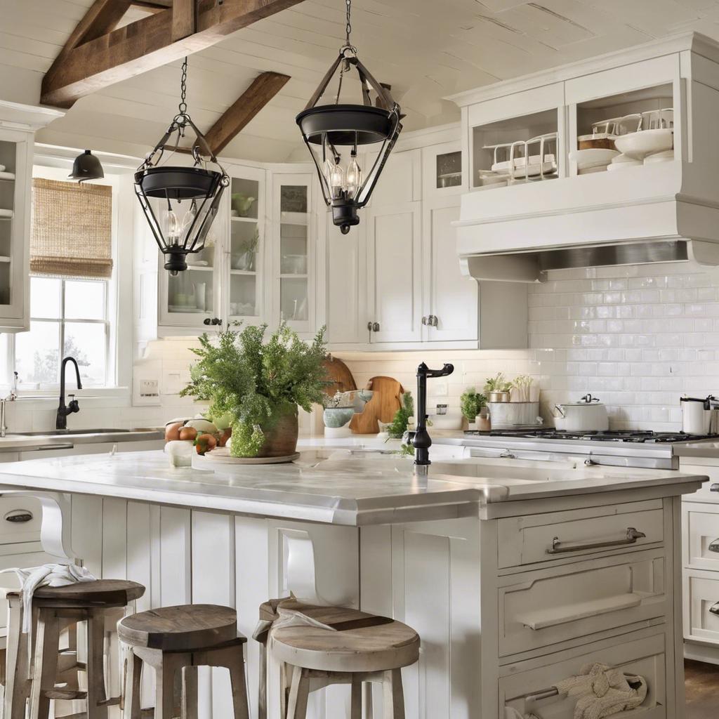 Stylish yet Practical:⁣ Farmhouse Kitchen Fixtures