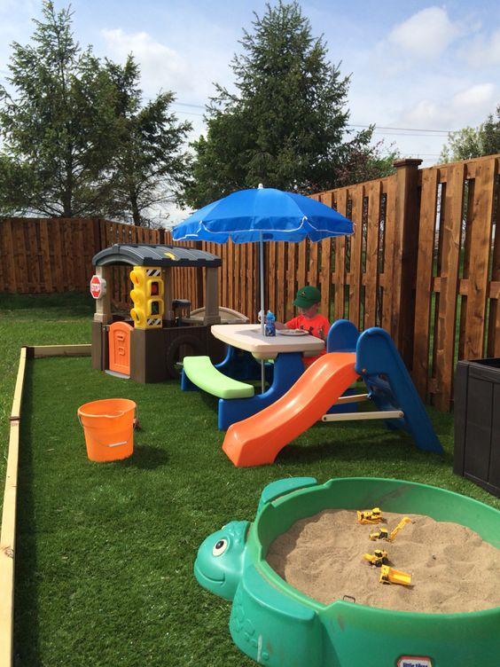 Design a play area for kids to enjoy and socialize in your backyard