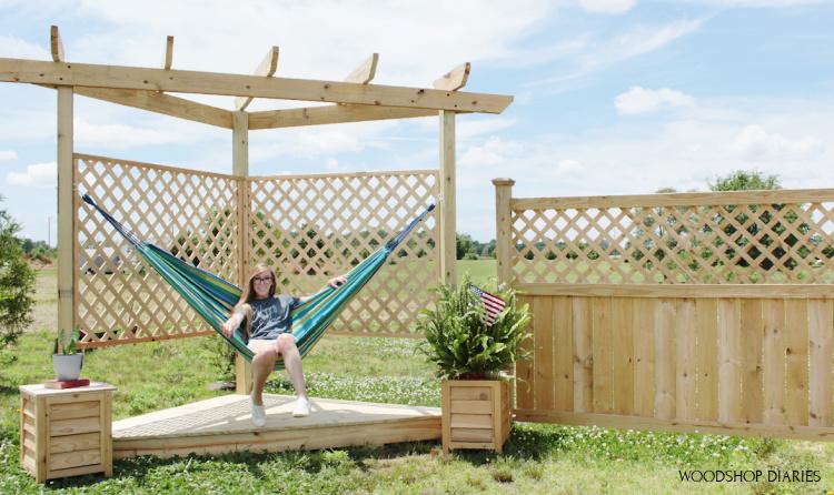 Install a hammock for lounging and leisure in your modern backyard