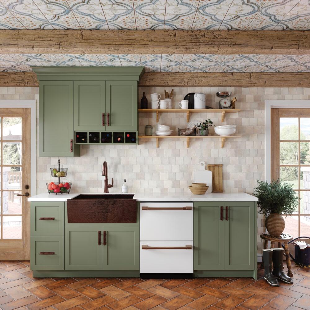 Soft, muted color palettes create a soothing atmosphere​ in a country kitchen