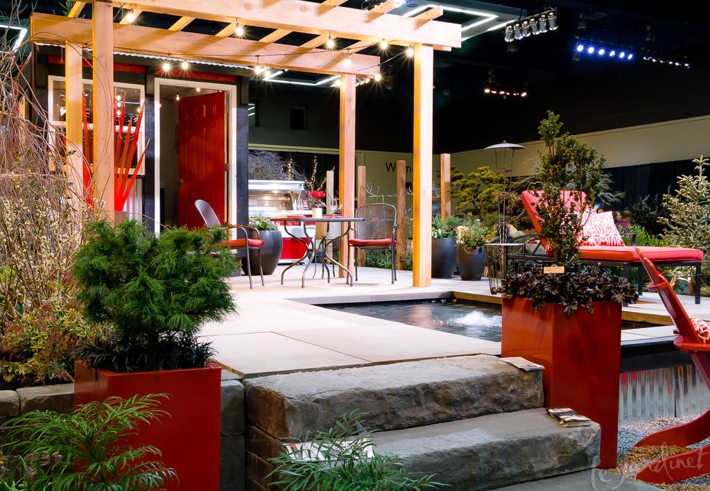 Experiment with bold colors in your patio design for a fun and lively vibe