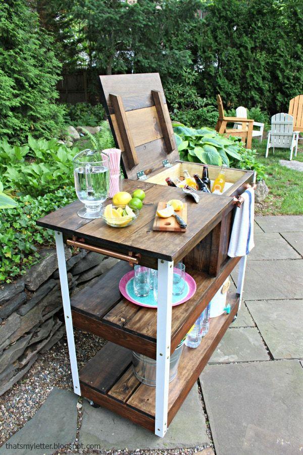 Trendy⁤ bar cart: Include a portable bar in your patio ⁤design for summer gatherings