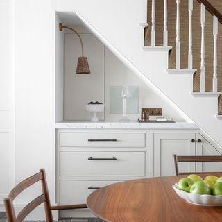 Install a compact, ⁢fold-down ‍table in your Under Stairs Kitchen for ⁤dining⁣ flexibility