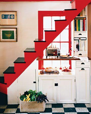 Incorporate colorful ⁤cabinets in your Under Stairs Kitchen for ‍vibrancy