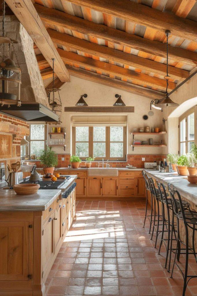 Rustic‍ wooden‌ beams add ‌warmth and character to your country⁢ kitchen