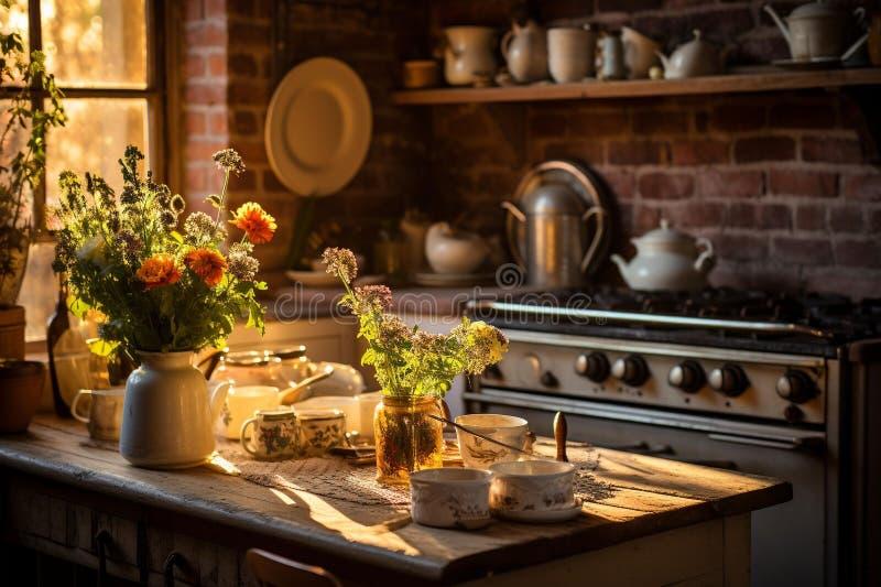 Vintage appliances ⁤combine‌ functionality with classic aesthetic⁢ in a country kitchen