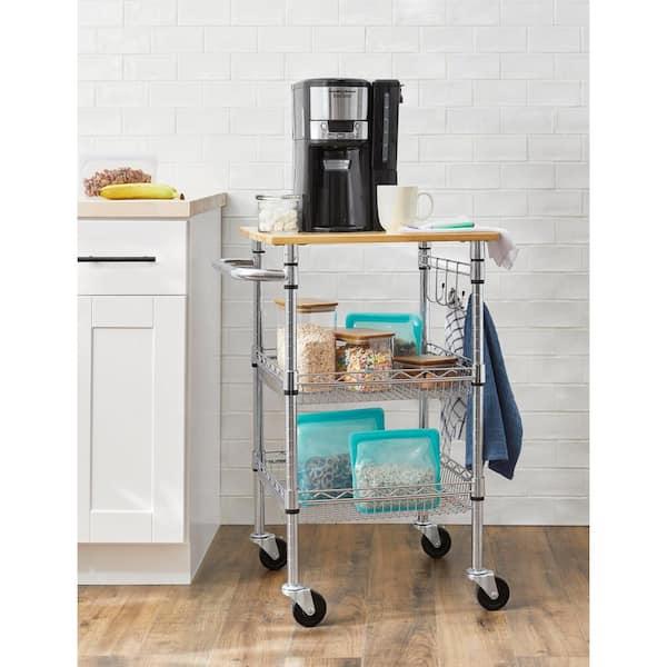 Add a rolling cart for ‍flexible workspace⁣ in ⁤your galley kitchen