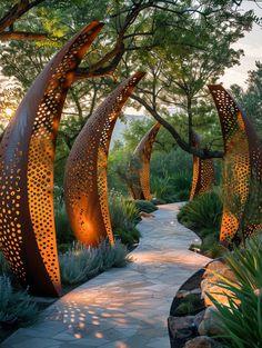 Create a whimsical touch with unexpected elements in modern landscape design