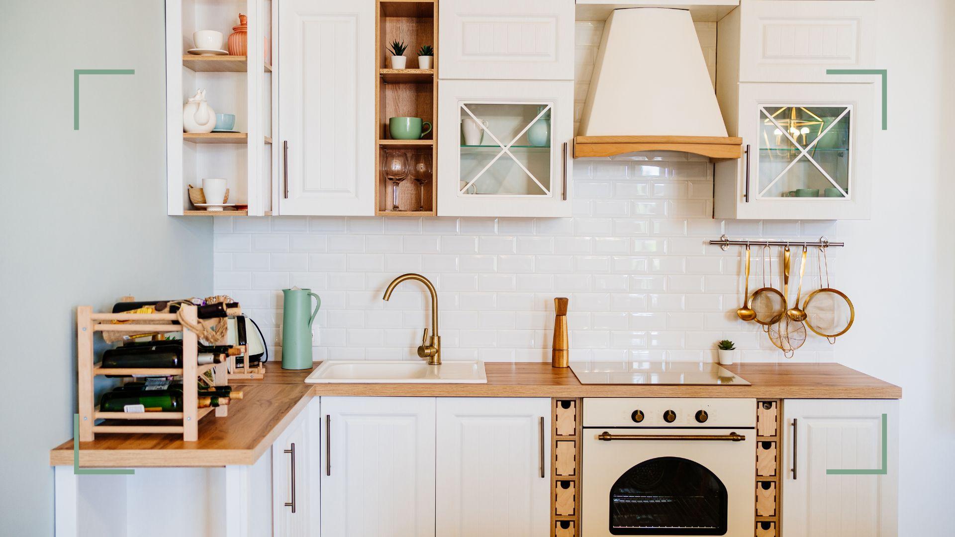 Use stackable containers to save space in your galley kitchen