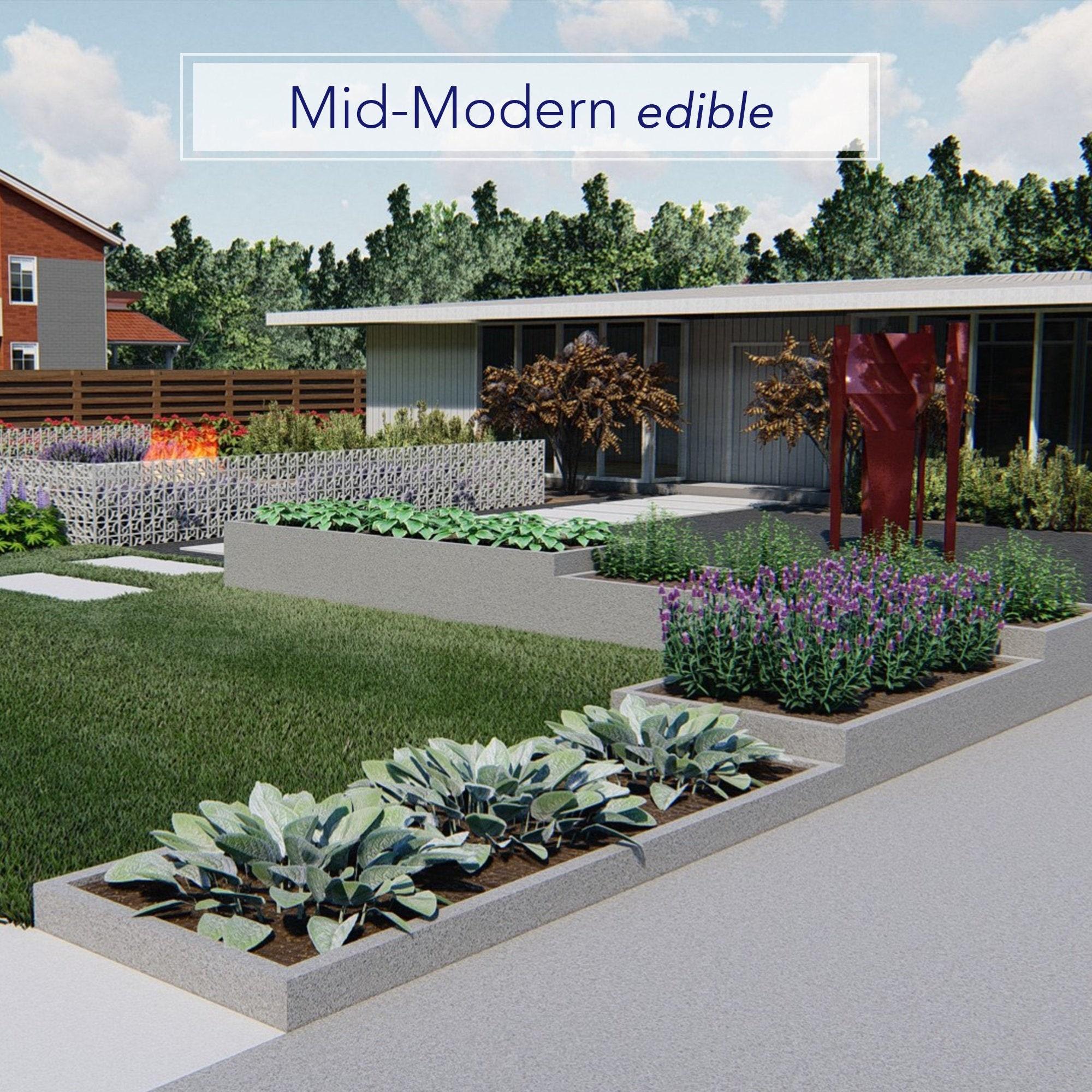 Include edible plants for a productive twist in modern ‍landscape design