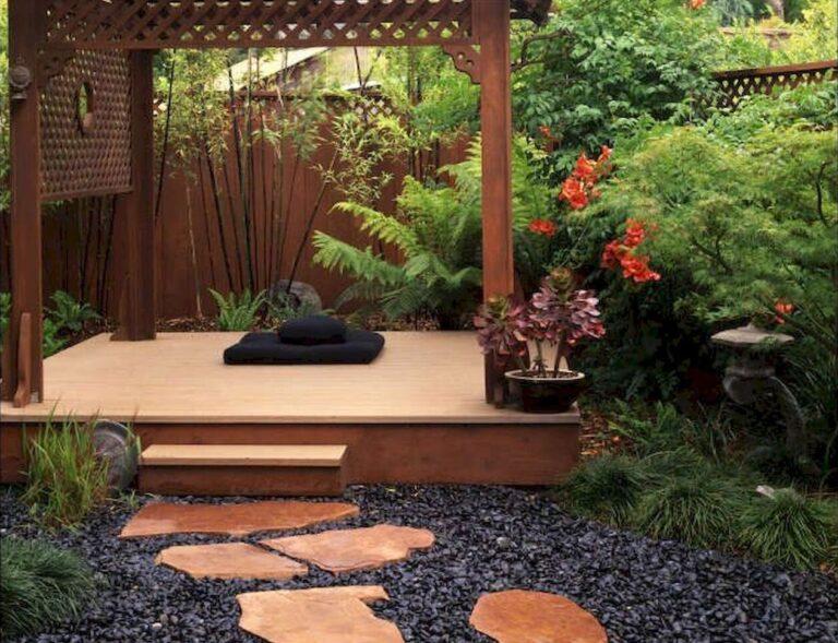 Consider a meditation space with soft seating for mindfulness in your backyard design