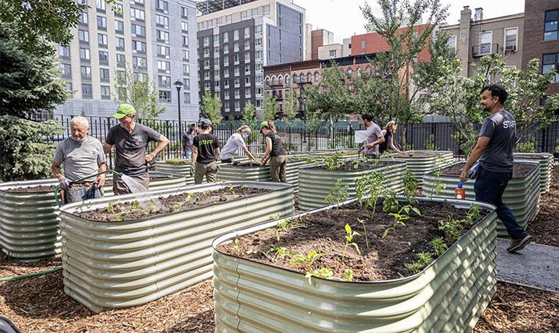 Create a ⁢community garden space for neighbors to enjoy together