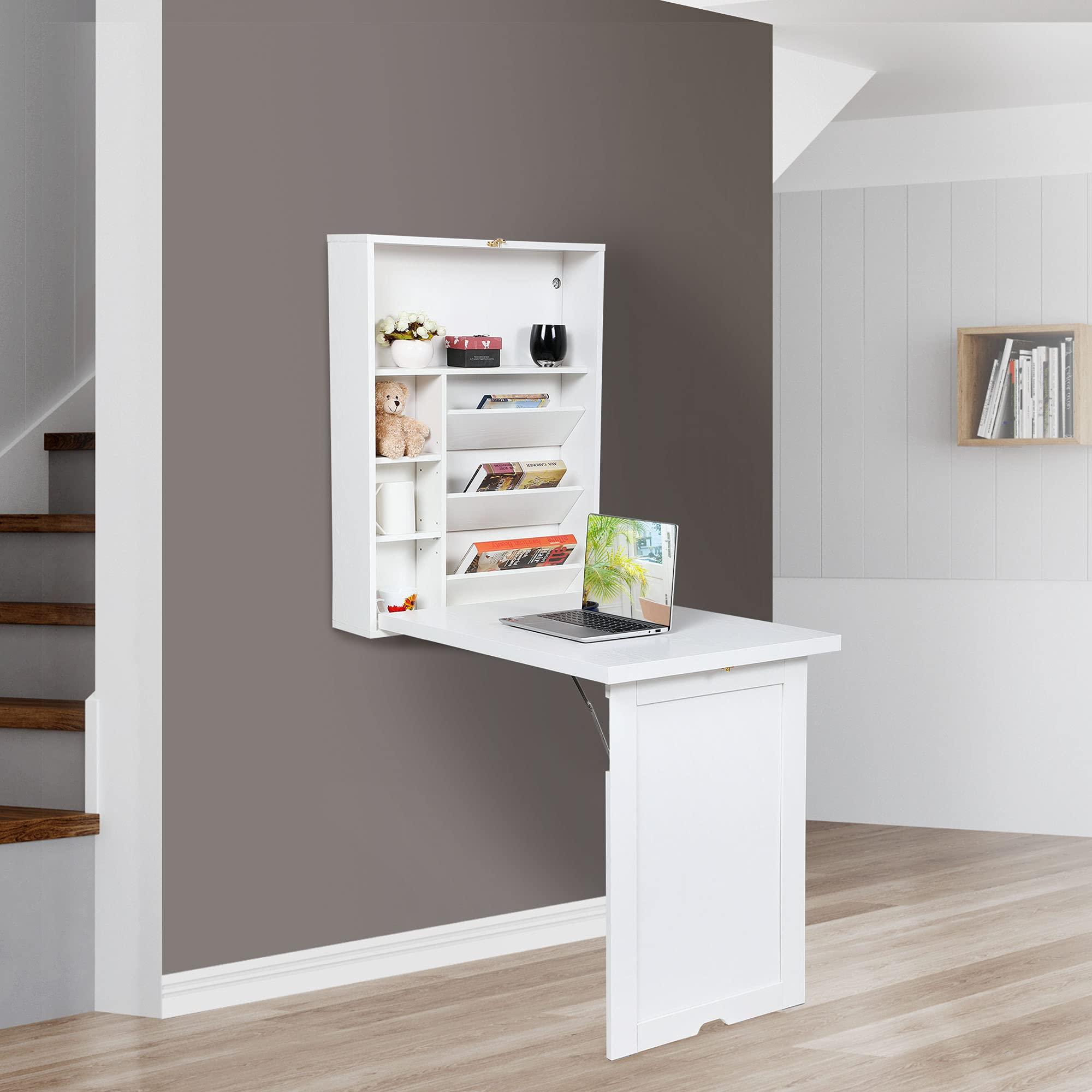 Maximize space with a fold-down table in your Under Stairs Kitchen