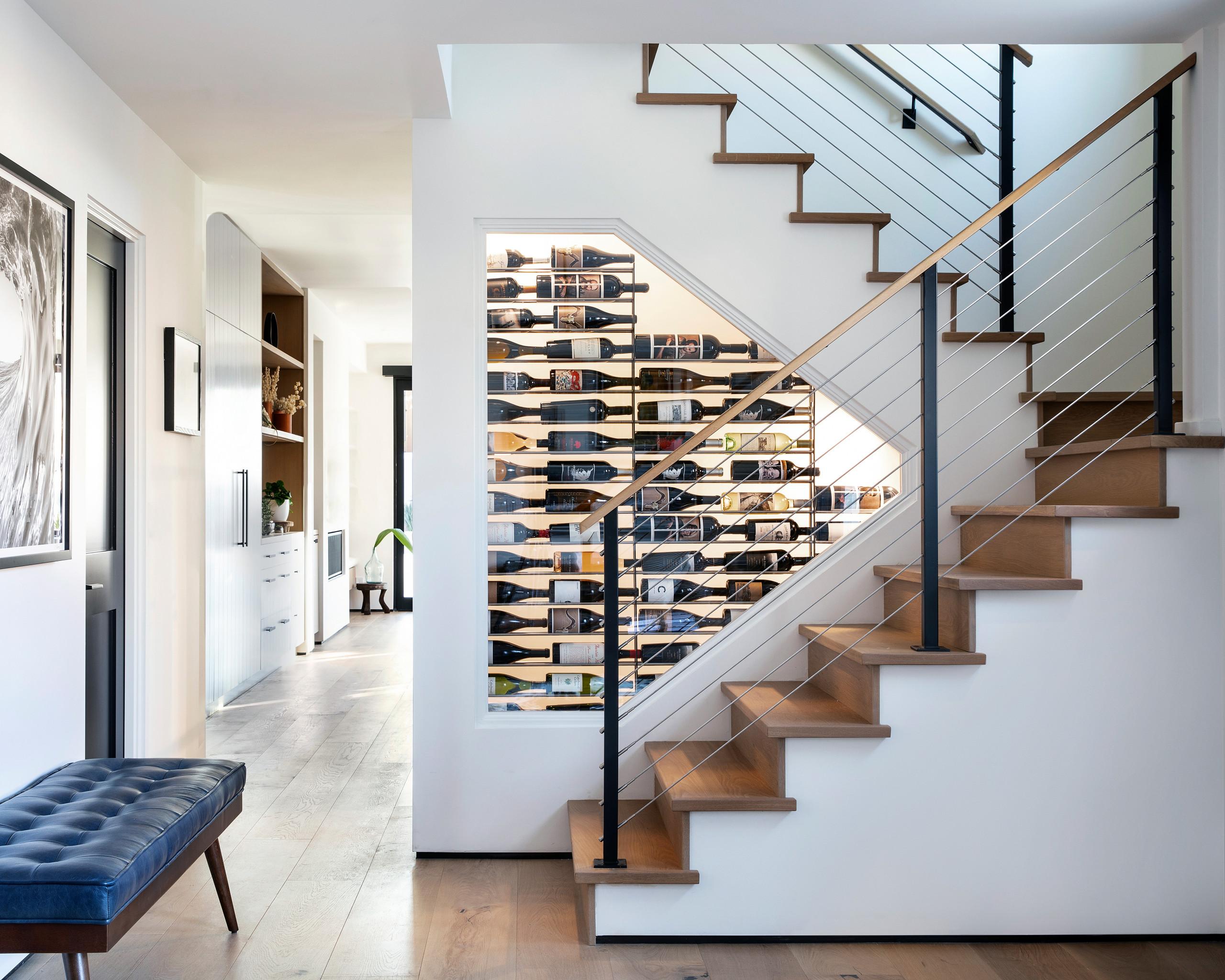 Design a chic⁣ wine ​rack underneath ⁢the stairs for your Under Stairs Kitchen