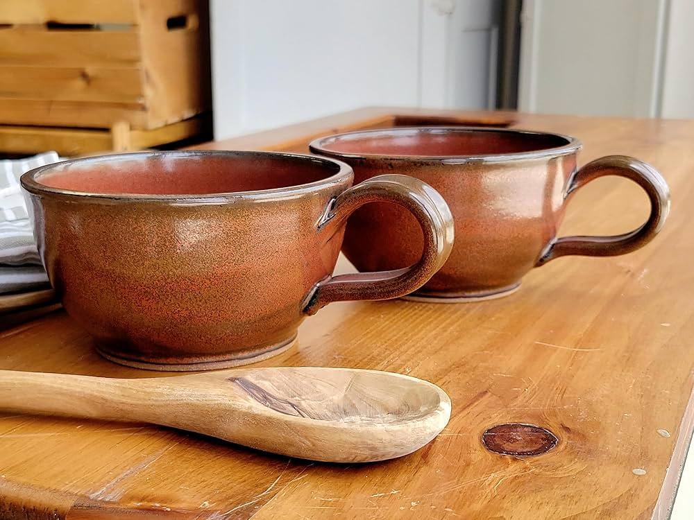 Handmade pottery for serving up meals in your lovely farmhouse kitchen