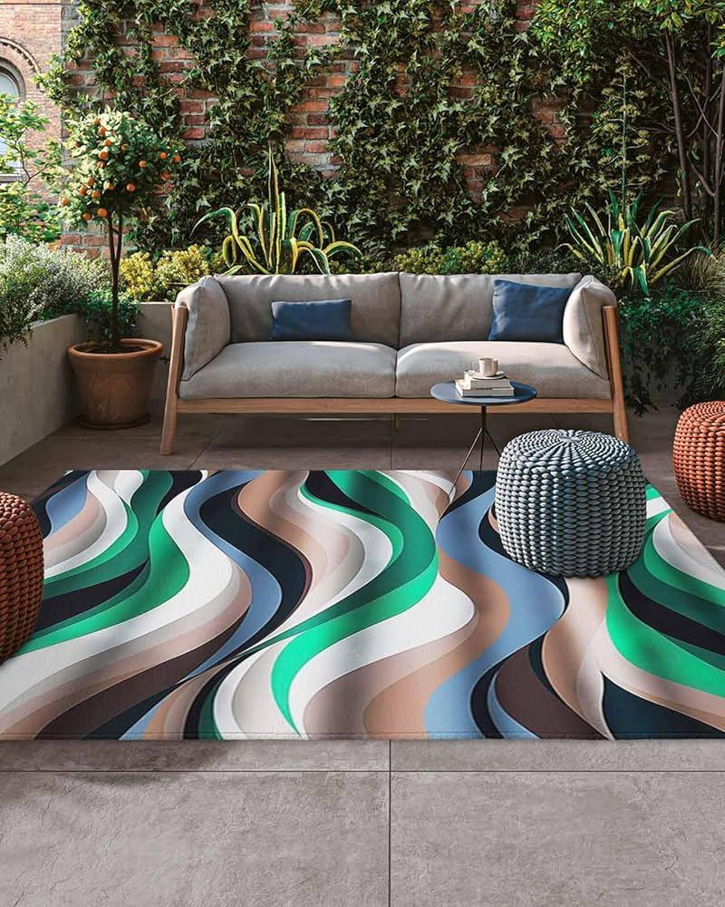 Style with ‌decorative outdoor rugs to create warmth in your modern‌ backyard