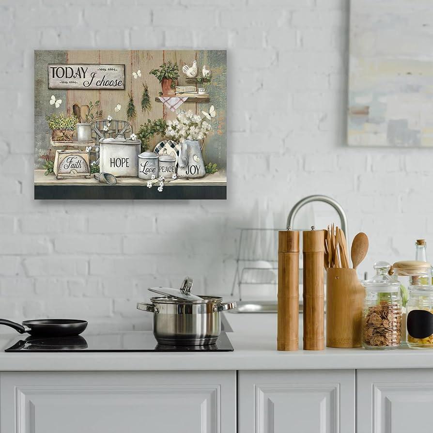 Country kitchen-themed ⁢wall​ art to add personality to ⁤your space