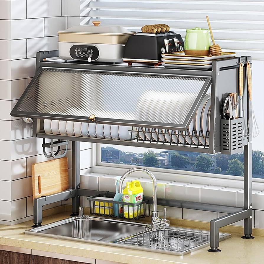 An​ over-the-sink rack for efficient drying in ‌your country kitchen