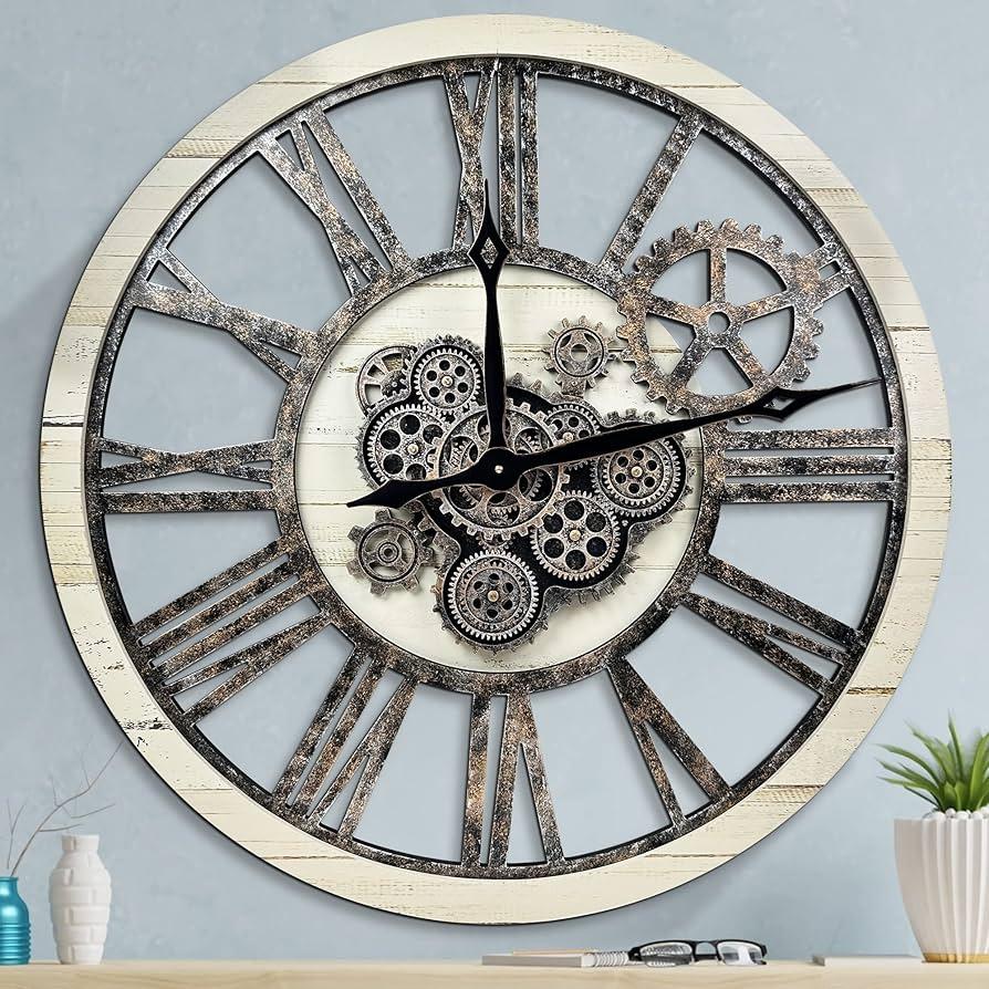 Antique clock adorning the wall for a timeless ‌touch‌ in your country kitchen