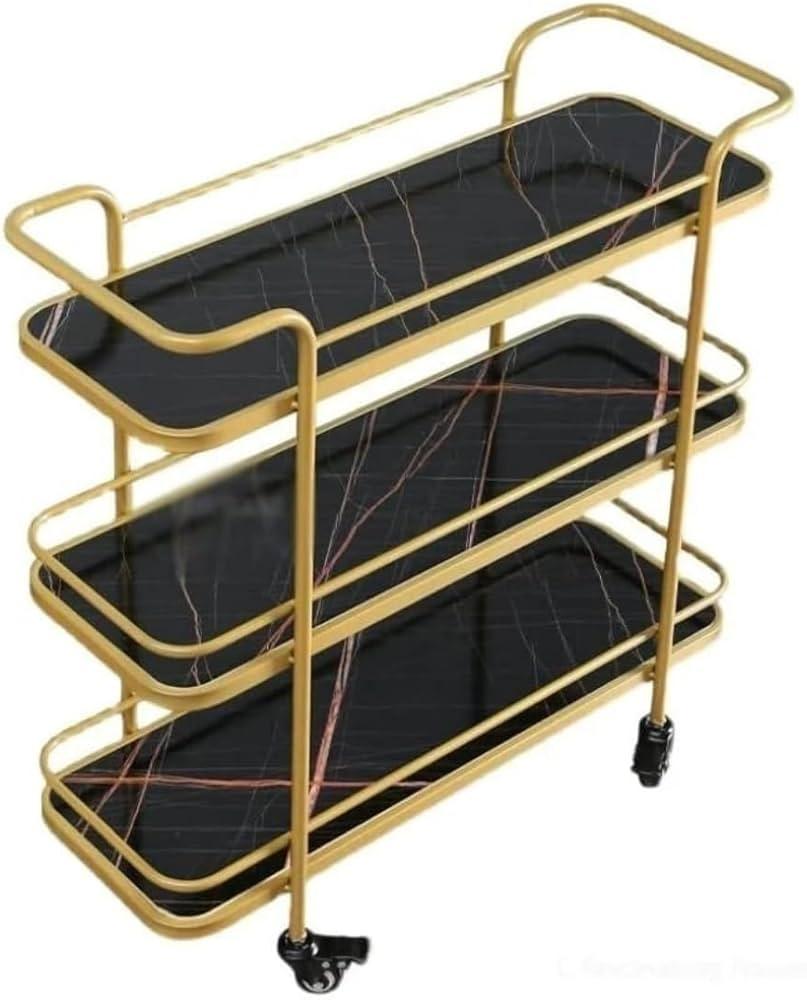 Use a rolling cart for flexible storage solutions in your Under Stairs Kitchen