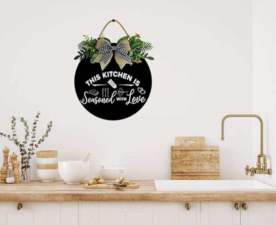 Homey wall art or signs add character to⁣ your country kitchen‍ decor