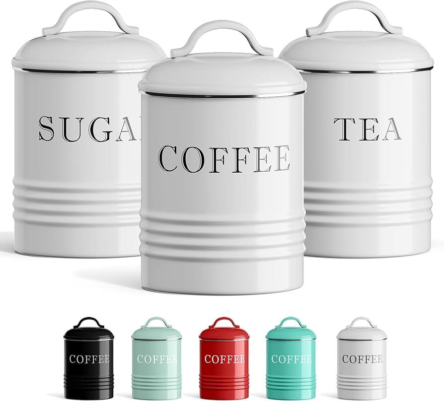 Vintage-inspired canisters to store ingredients stylishly in your ​farmhouse kitchen