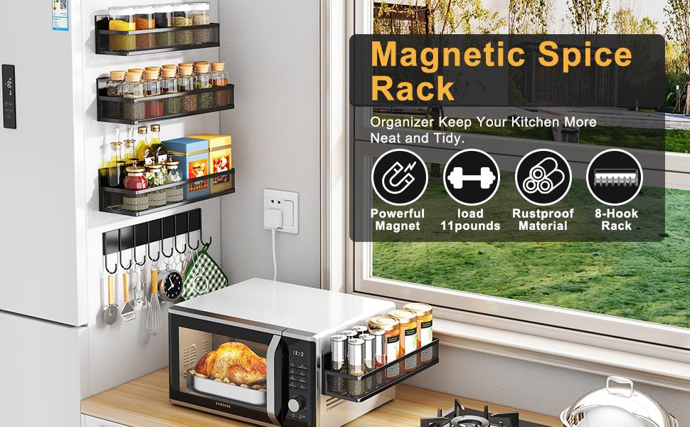 Integrate a magnetic spice ⁢rack for​ easy access ‍in your galley ‌kitchen